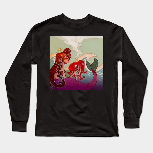 'Orange Sdrew' Mermaid Long Sleeve T-Shirt by OrangeSdrew